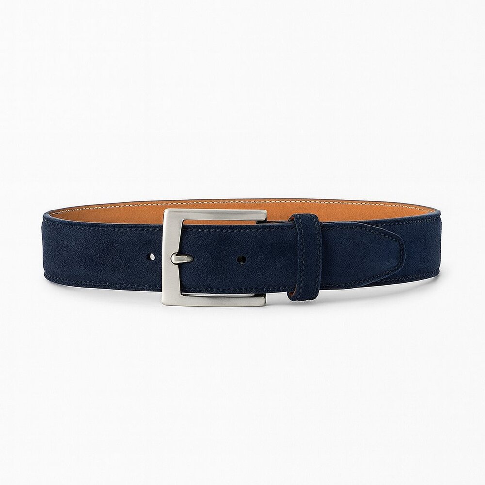 Saks Fifth Avenue Collection Blue Men's Suede Belt